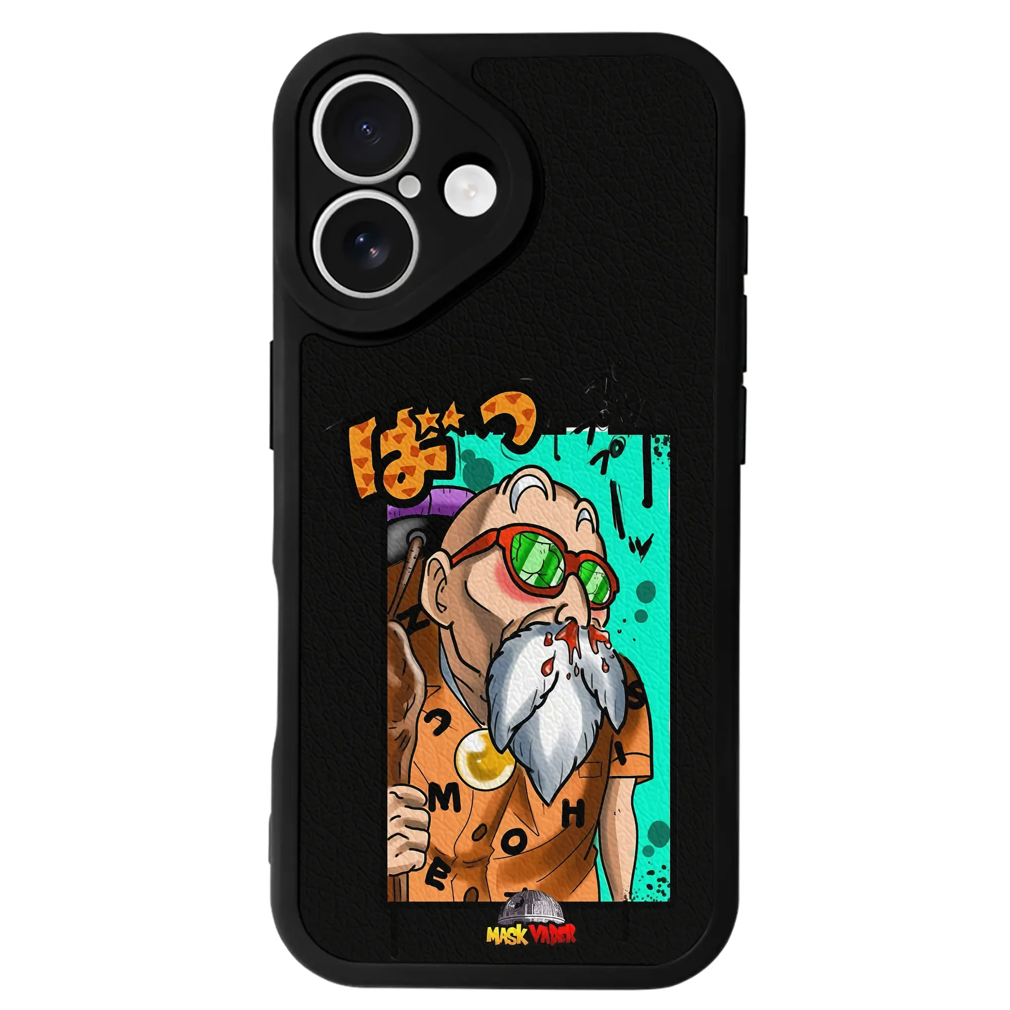 ドラゴンボール グッズ 亀仙人 - IPhone 16シリーズ対応 ・ シリコンスマホケース ・ レザー調 ・ 高精度フィット ・ 耐衝撃 ・ ワイヤレス充電対応 ・ 精密カット